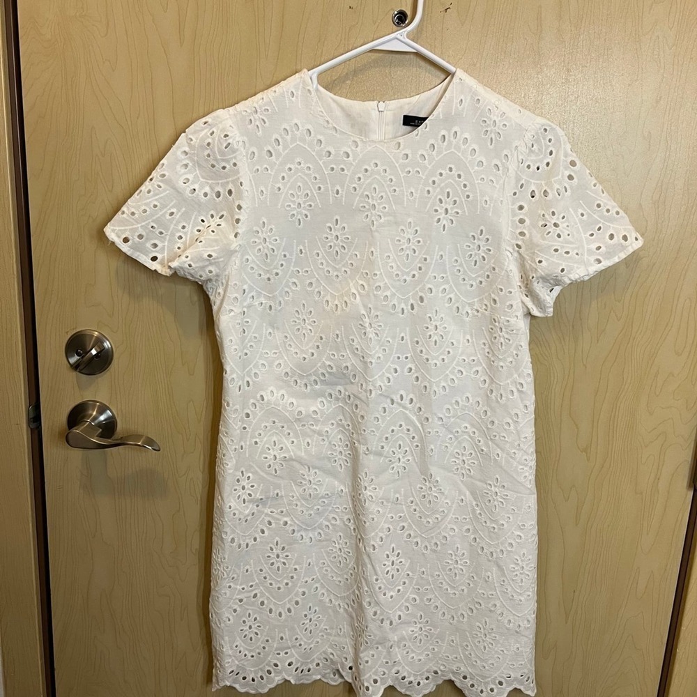 Zara White Eyelet Dress